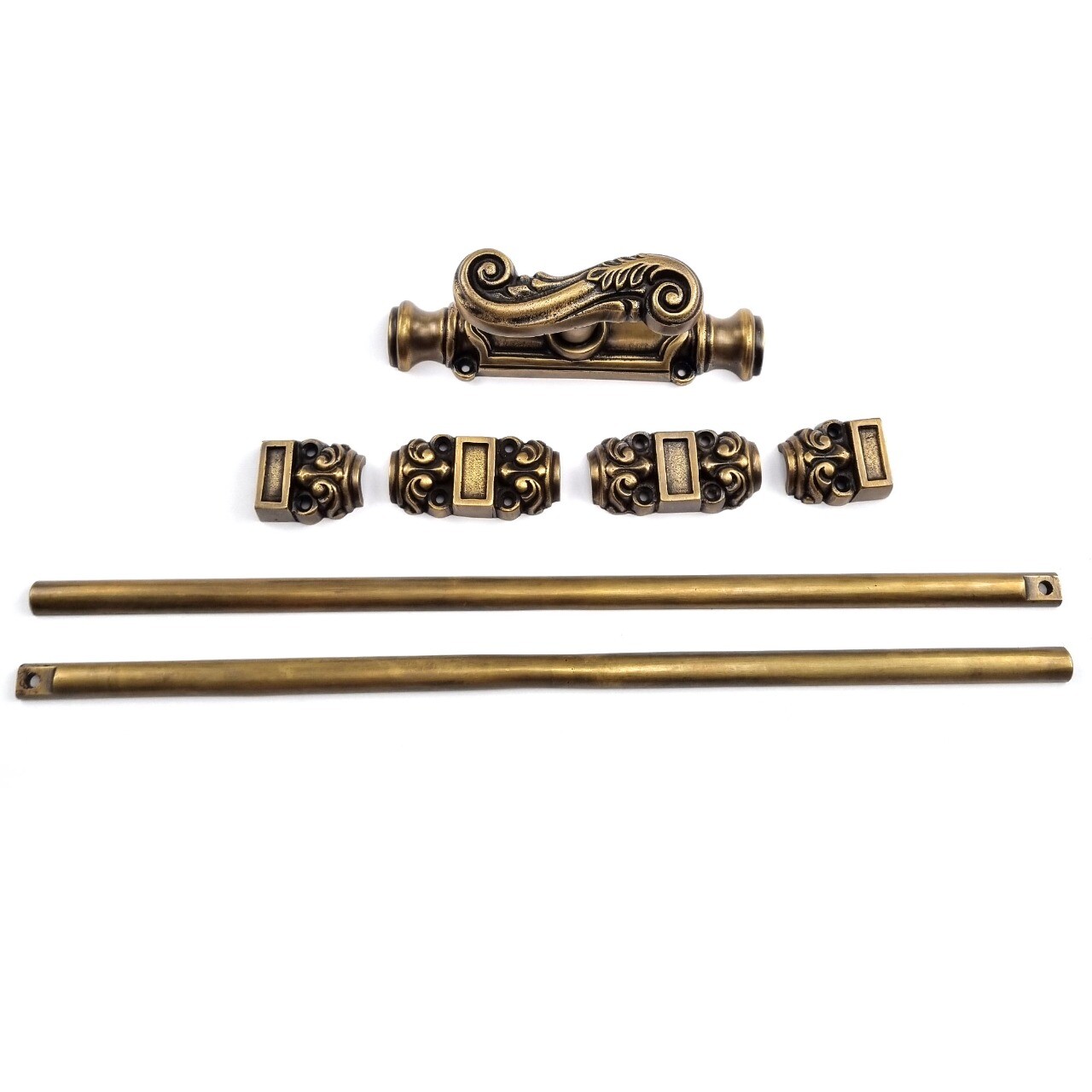 CREMONE Rustic Handmade Solid Brass Heavy French Turn Bolt 110″ Vintage Espagnol