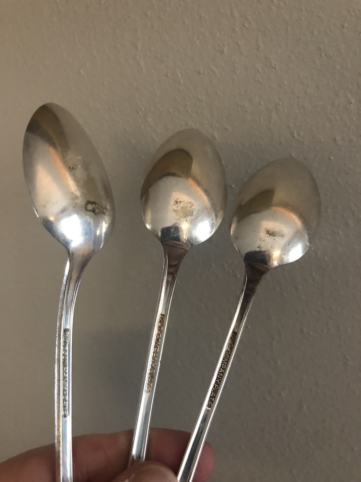 Vintage Old Company Plate SIGNATURE ROSE Iced Tea Spoon – NO MONOGRAM – Set Of 8