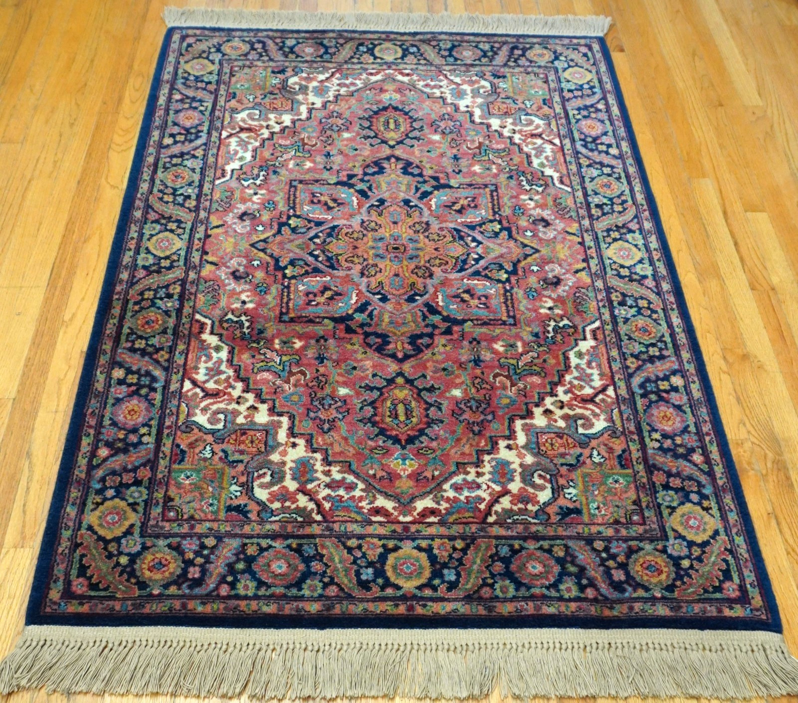 Authentic Karastan Herizz 700-726 Wool American Rug Excellent 4’3″ x 6′