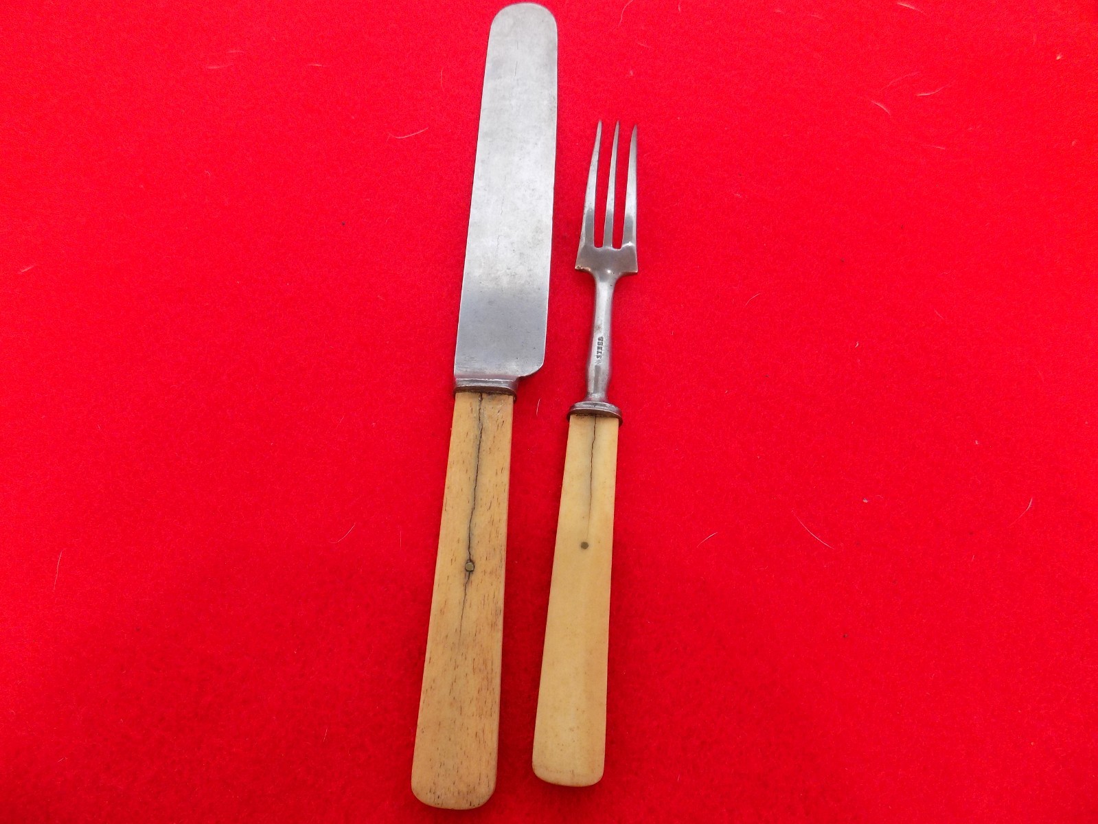 Antique 1850 – 1859 bone handled cutlery Wolfe Dash & Fisher New York
