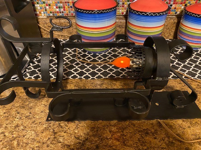 HUGE SPANISH REVIVAL IRON WALL LIGHT! 19 IN TALL! # 3