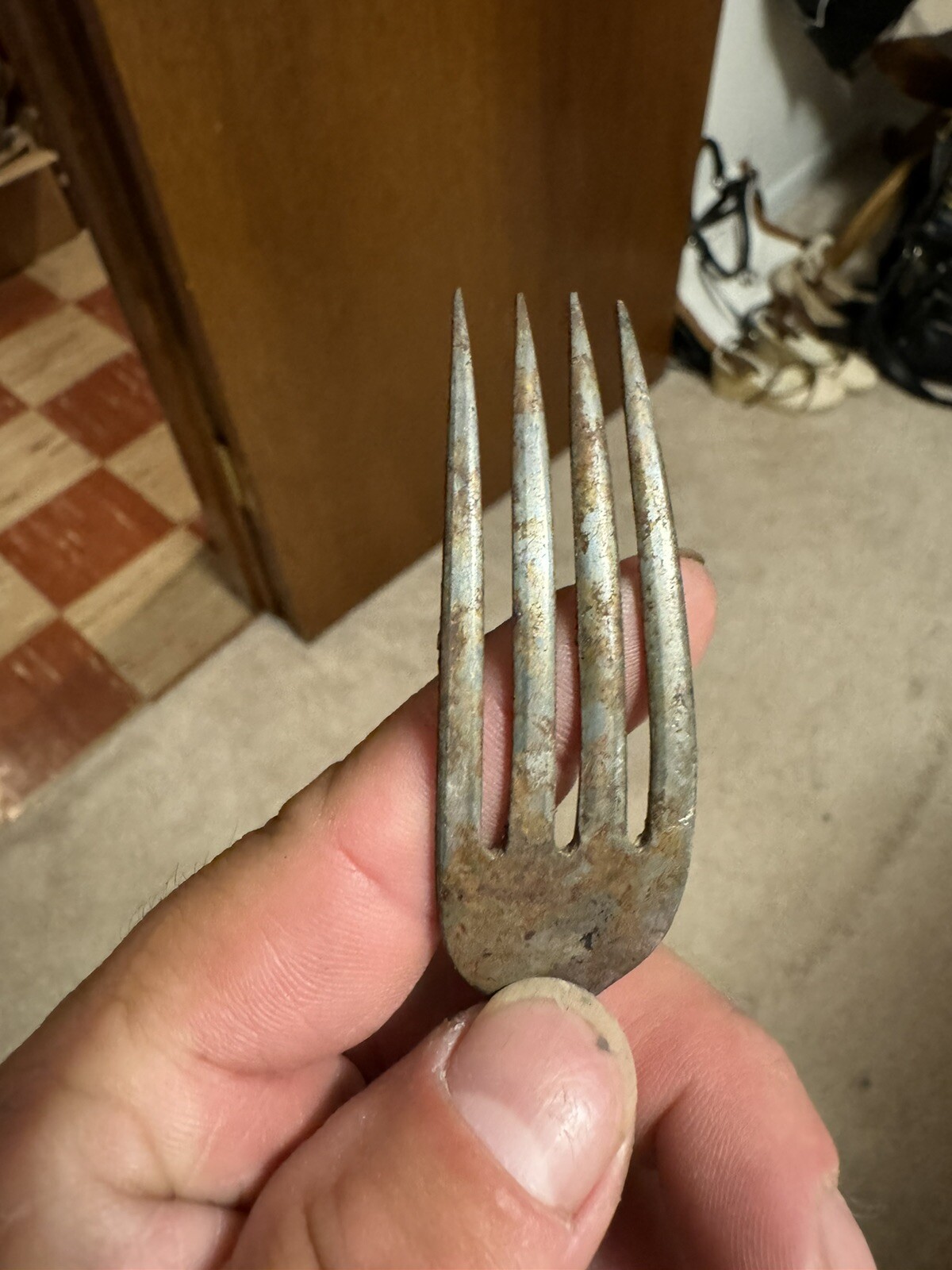 2 Antique Dump Dug Recovered Dining Forks 1920s-1930s Era Metal Detecting Old