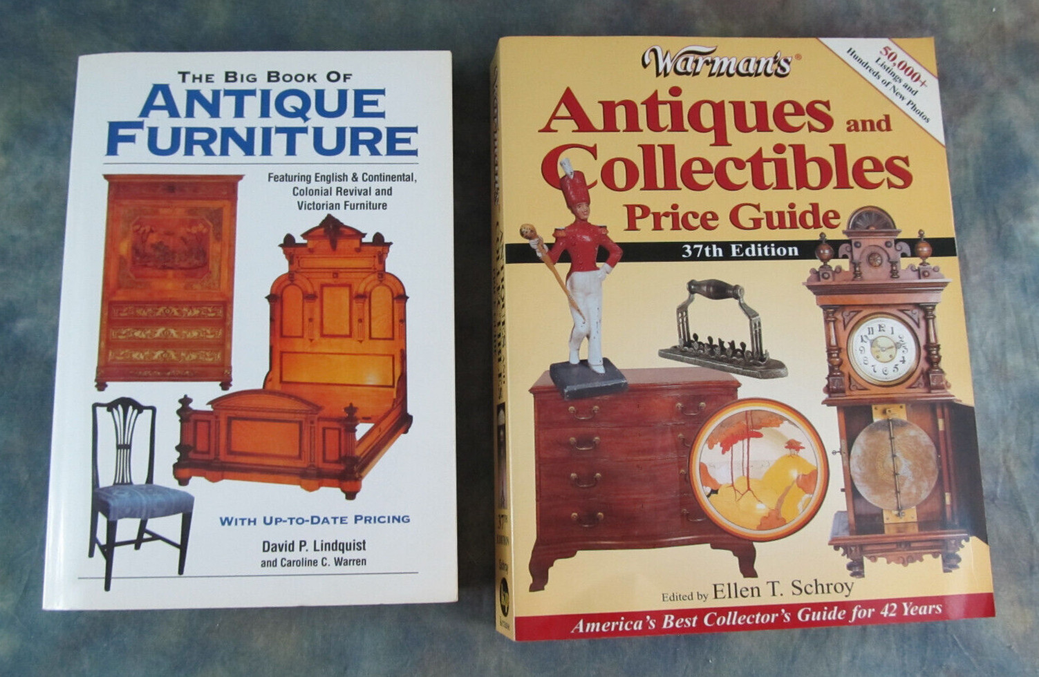 Lot of 2 Warman’s Antiques Price Guide 37th Ed and Big Book of Antique Furniture