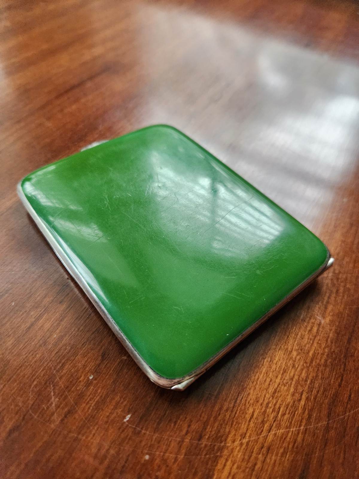 Napier Sterling Silver Enamel Cigarette Box Business Card Case Money Coin Holder