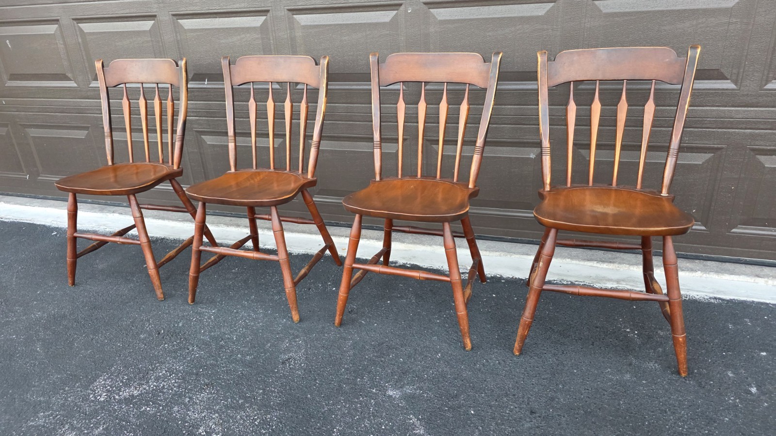 Vintage S Bent & Bros Colonial Style Chairs Set Of 4