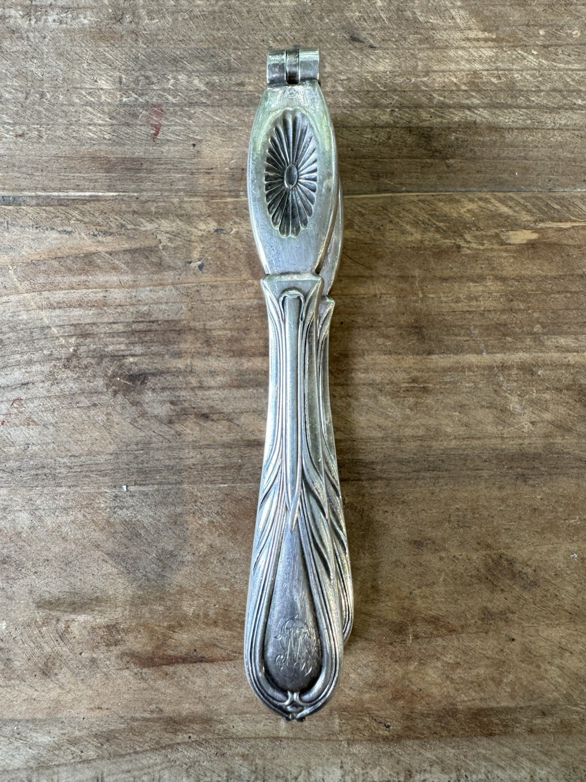 Antique Berndorf Alpacca Silber Nutcracker Austrian Silver Plate Art Nouveau