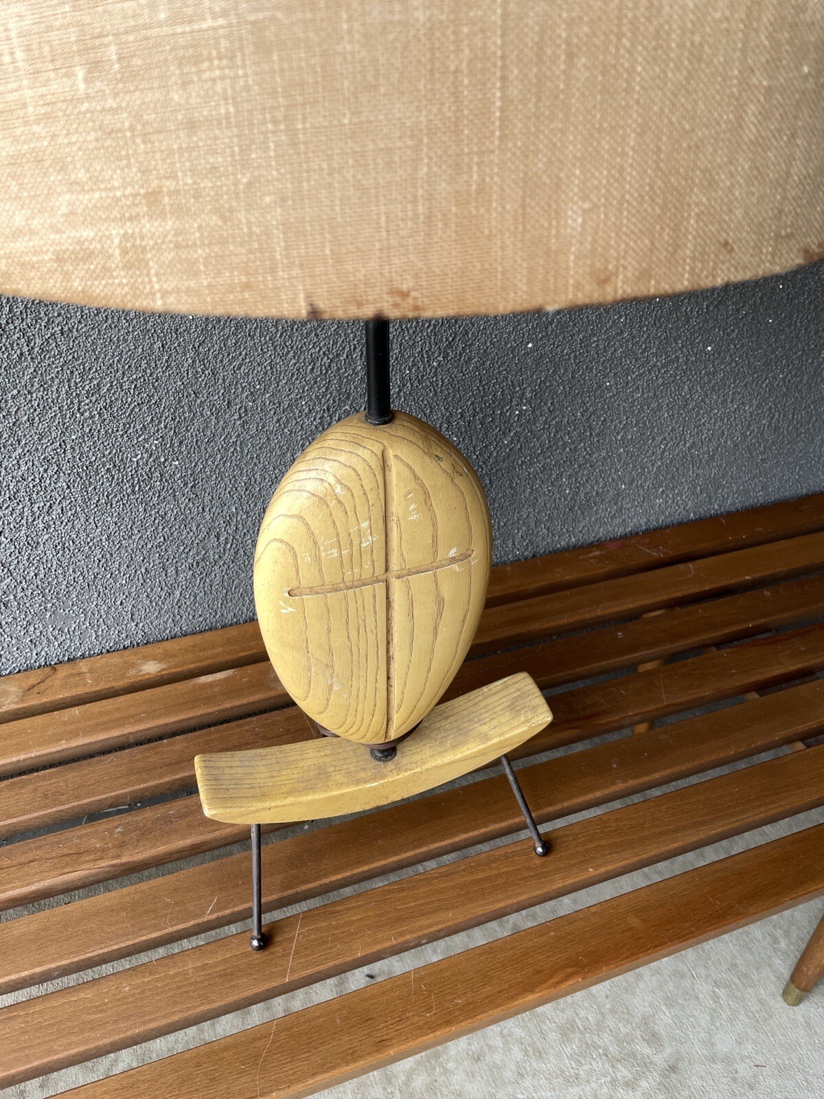 Wood Iron LAMP MID CENTURY Modern EAMES Mcm Mccobb Era