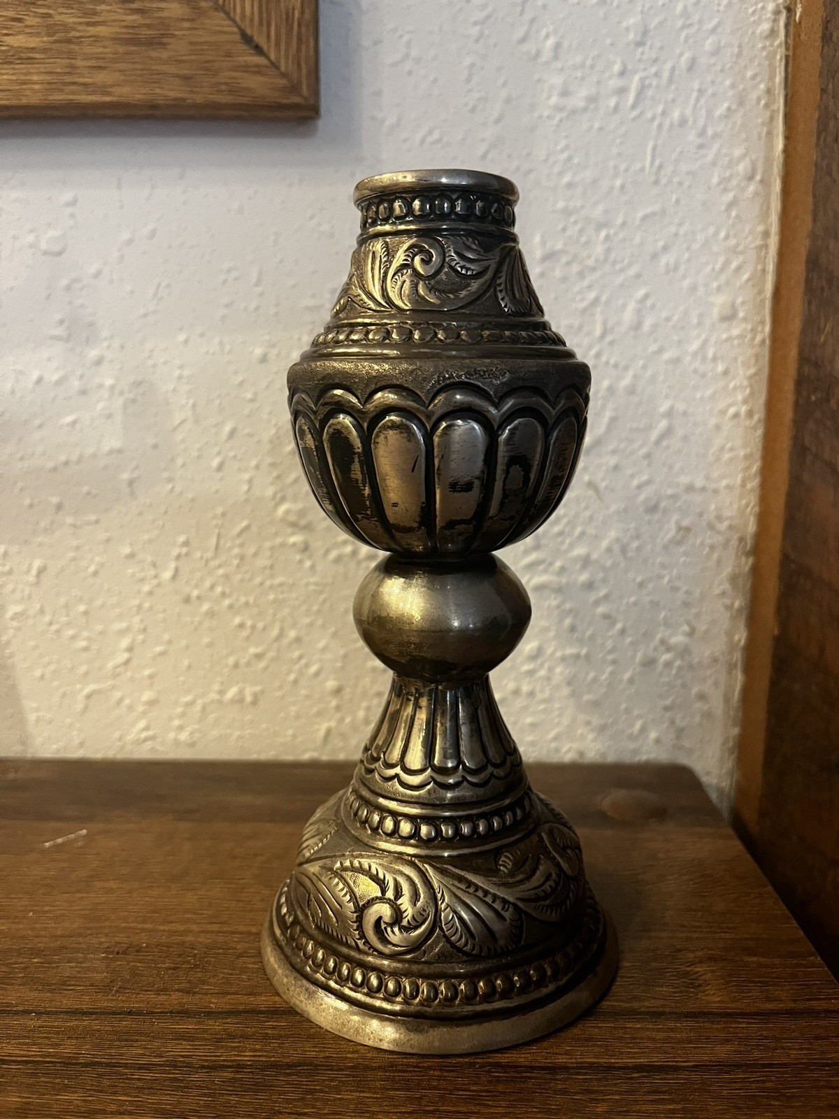 Decorative Colonial Style Yerba Mate Cup & Bombilla Cuenca Argentina 925 Silver