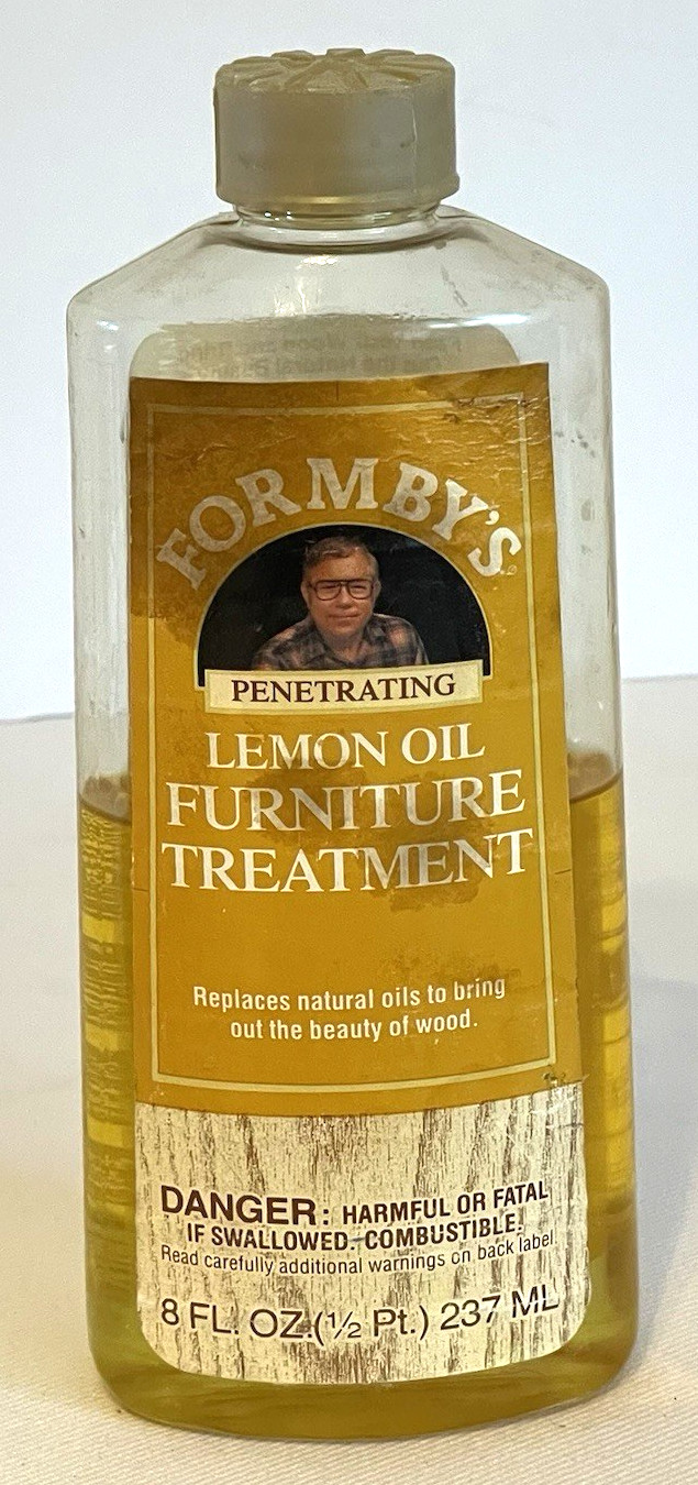 Formby’s Penetrating Lemon Oil Furniture Treatment Wood Cleaner 8 oz 50 % Full