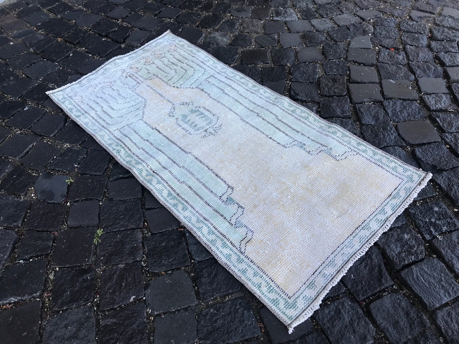 Turkish Antique rug Bohemian Area rug Oushak rug Vintage Rug Handmade Wool rug