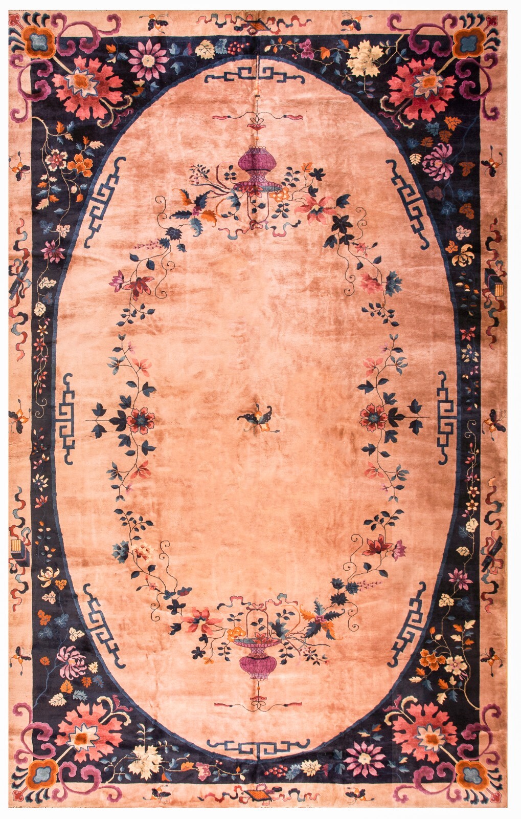 13×21 Antique Art Deco Art Nouveau Handmade Area Rug Rare Beige 388cm x 640cm