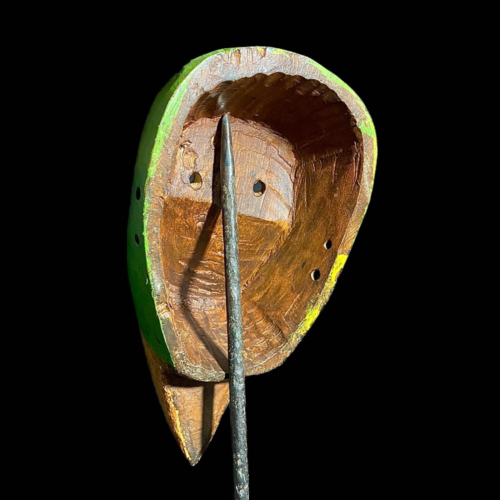 Strong Cubist Dan Bird Man Wood Face Mask Early 20th Century Libera Africa-8026