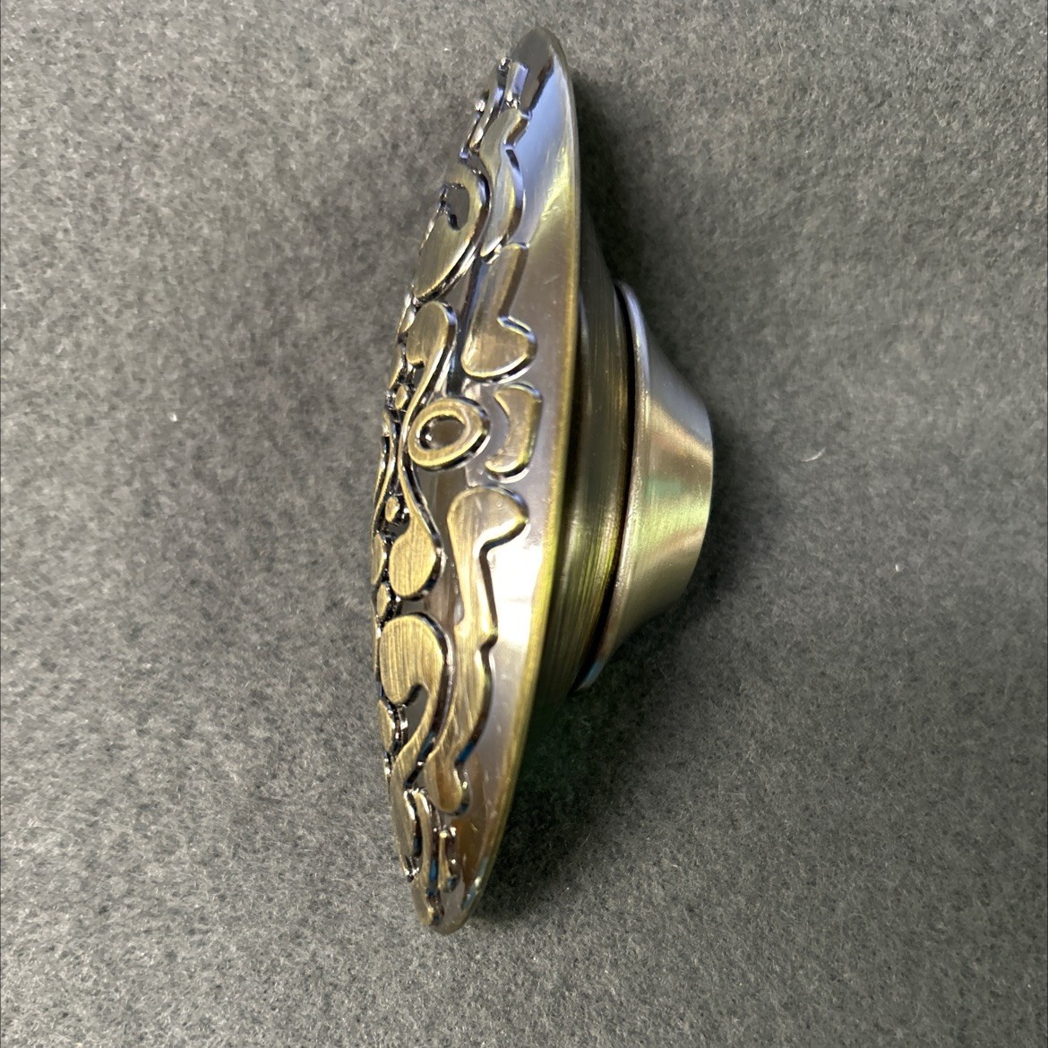 Scroll Knob Pull Antique Brass