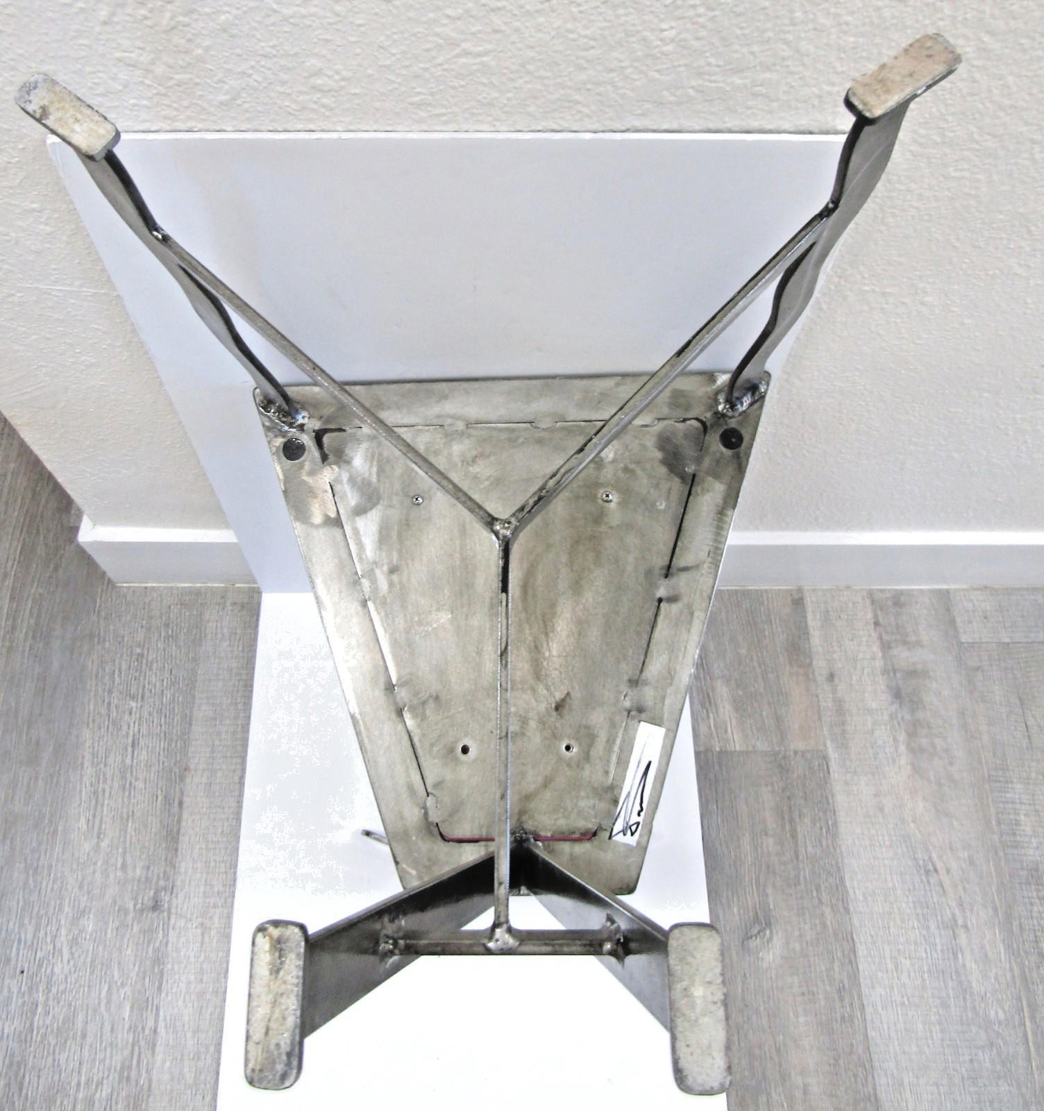 1990s Postmodern Contemporary Welded Steel Artist Signed Accent Chair