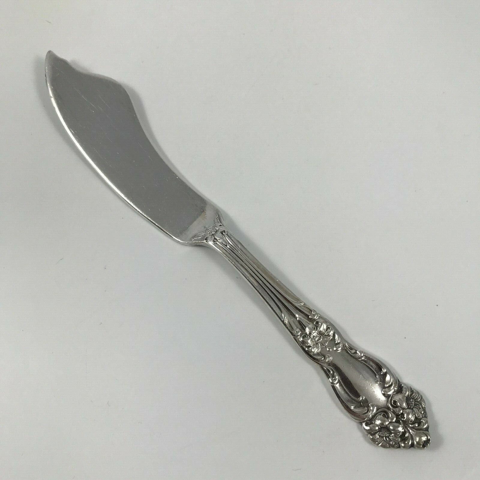Antique REED & BARTON “TIGER LILY” Silverplate MASTER BUTTER KNIFE 7″ Pat. 1901