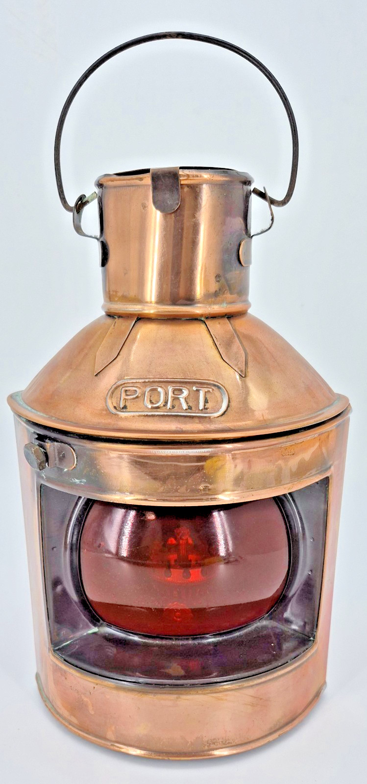 Port Starboard Bronze Tone Outdoor lantern With Burner & Wick Unused Nautical