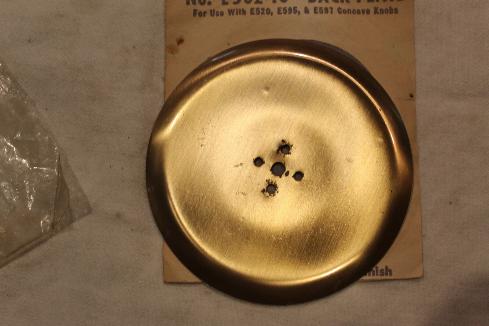 Vintage Amerock Dull Bronze Knob Back Plate 3-3/8″ Diameter Concave E502 A-10