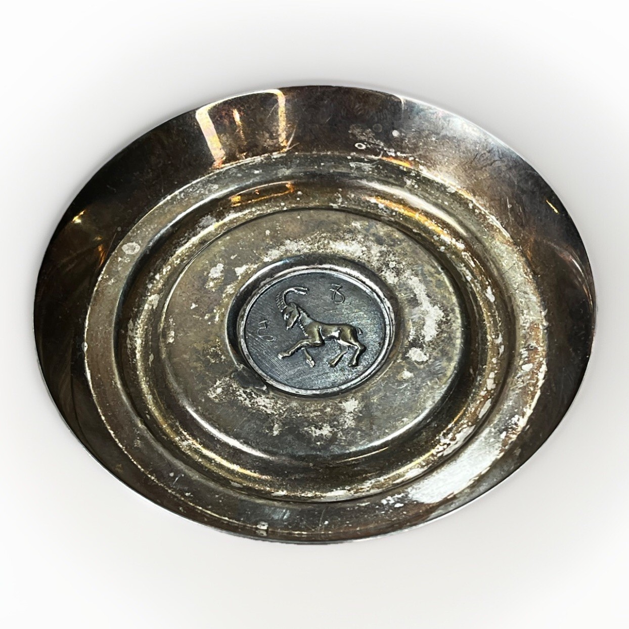 Vintage Silver Plated Taurus Ashtray – PM Italy Horoscope Aries Ram