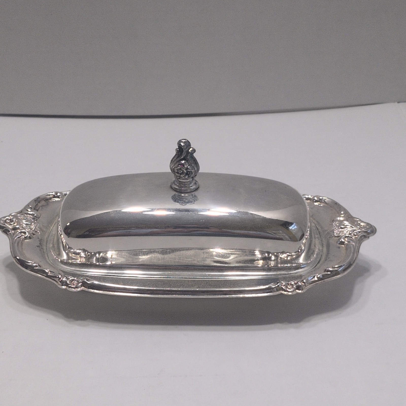 vintage silver-plated covered dish by the International Silver Company