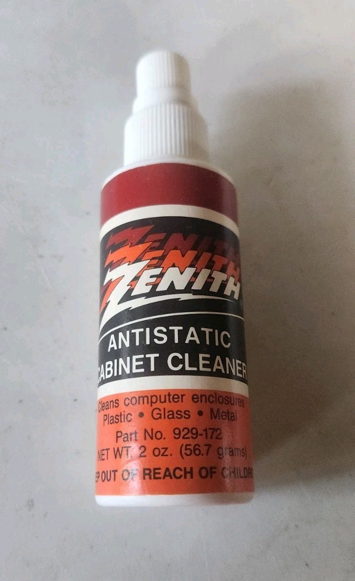 Vintage Zenith Antistatic Cabinet Cleaner 2oz NOS