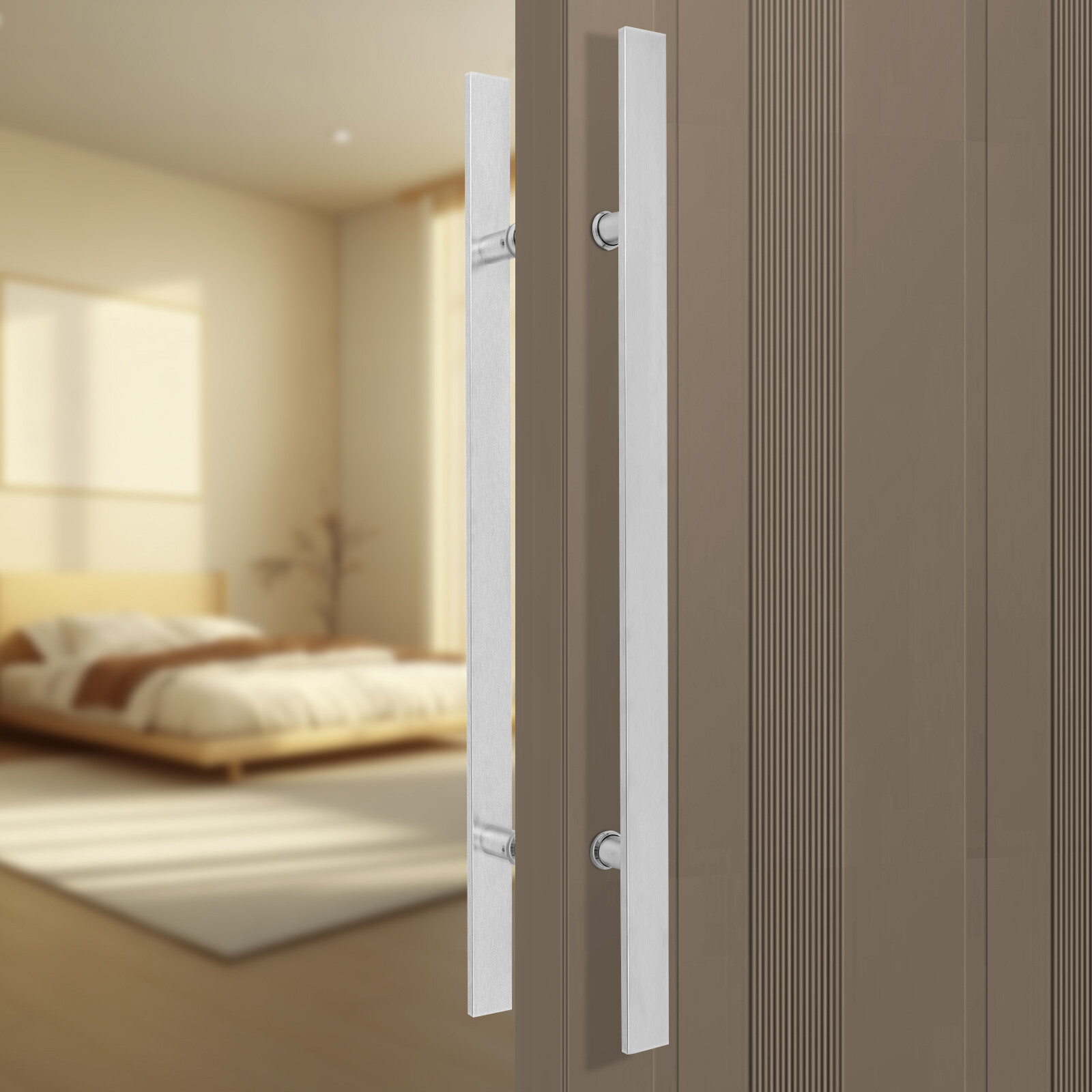 31 Inch Door Pull Handle, Back-to-back Door Grab Bar For Sliding Barn Glass Door