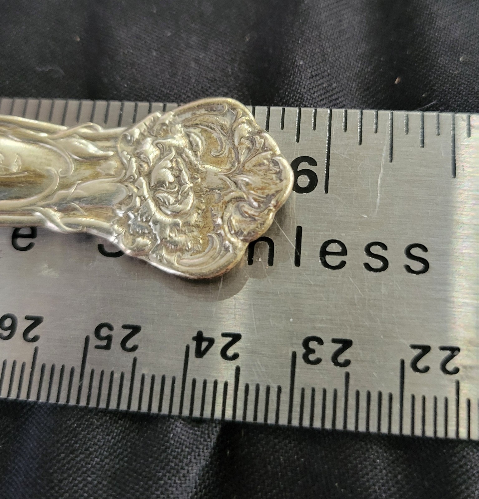 4 Carnation by Wallace Sterlering Silver Teaspoons Spoon 6 ” Monogram A