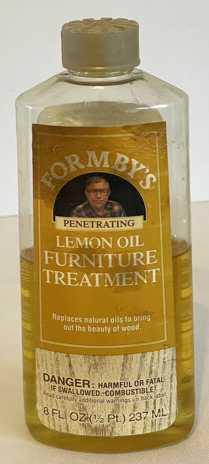 Formby’s Penetrating Lemon Oil Furniture Treatment Wood Cleaner 8 oz 50 % Full