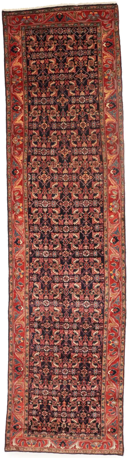 Handmade Semi-Antique Vintage Tribal Oriental Runner Rug Hallway Carpet 4X14 ft