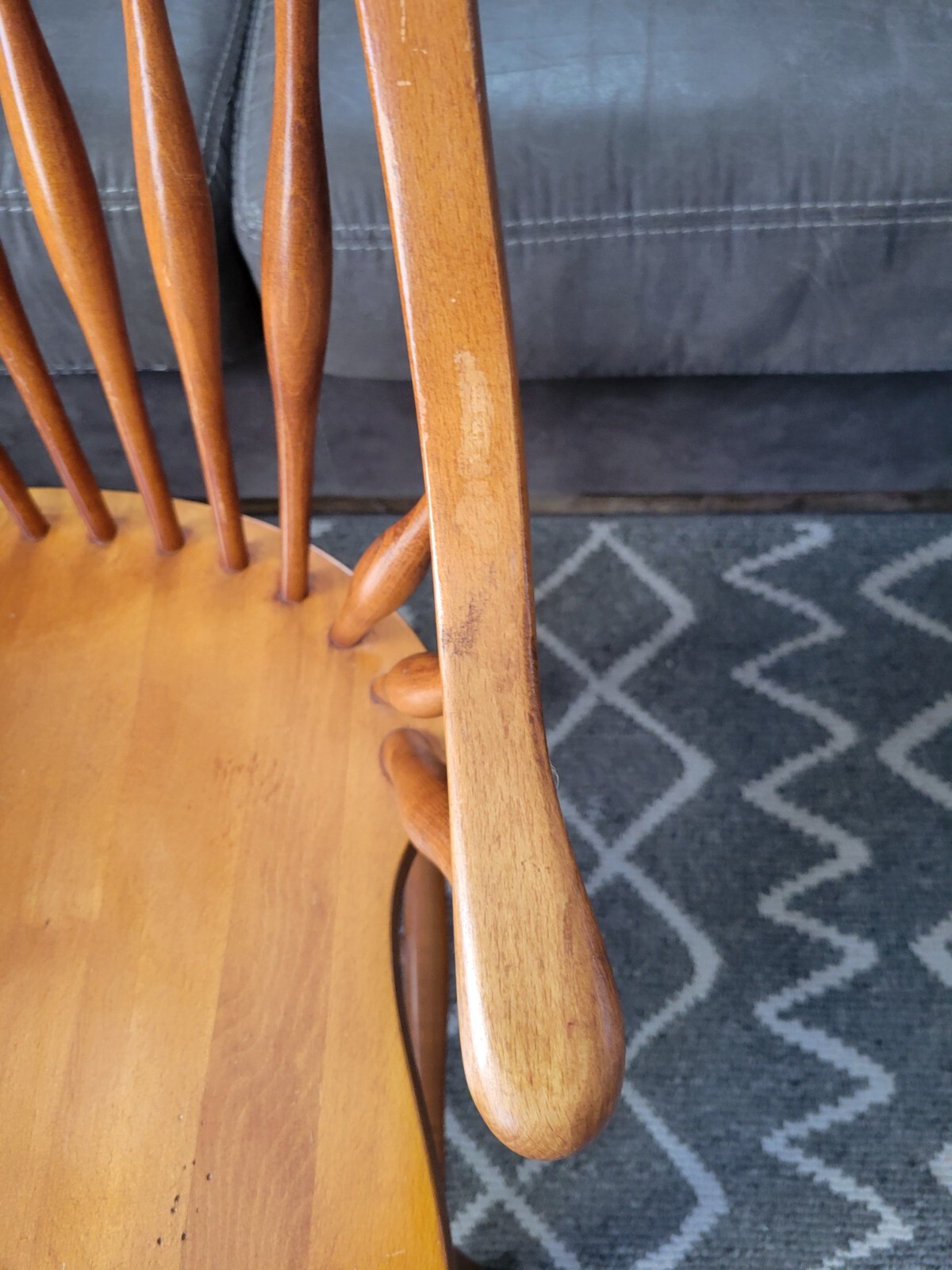 VINTAGE MID CENTURY SLOVENIA~LOGATOR~ WINDSOR DINING CHAIRS (2)~ORIGINAL FINISH