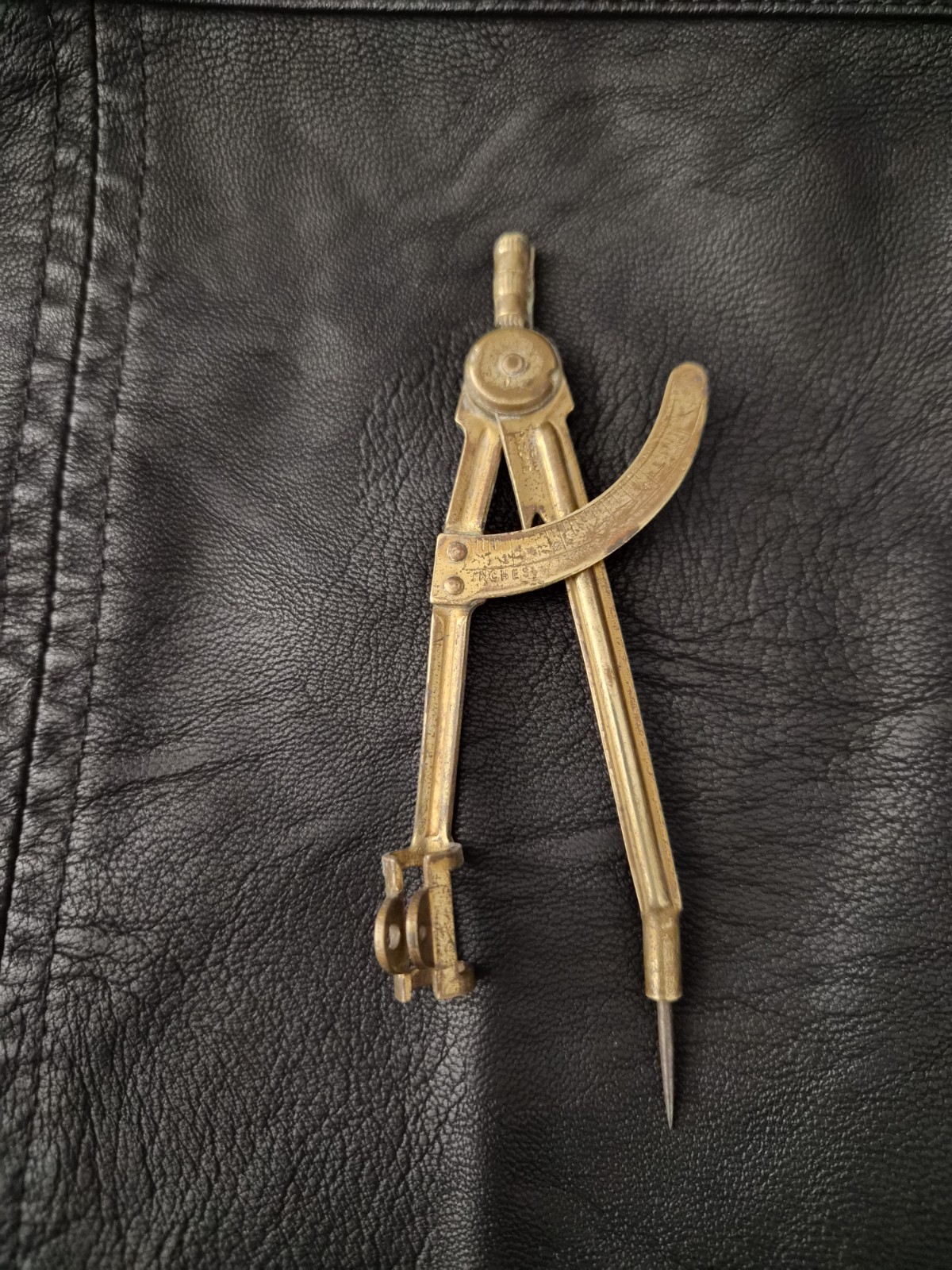 Vintage Solid Brass Drafting Dividers – 6″ Nautical Navigator Tool – High Polish