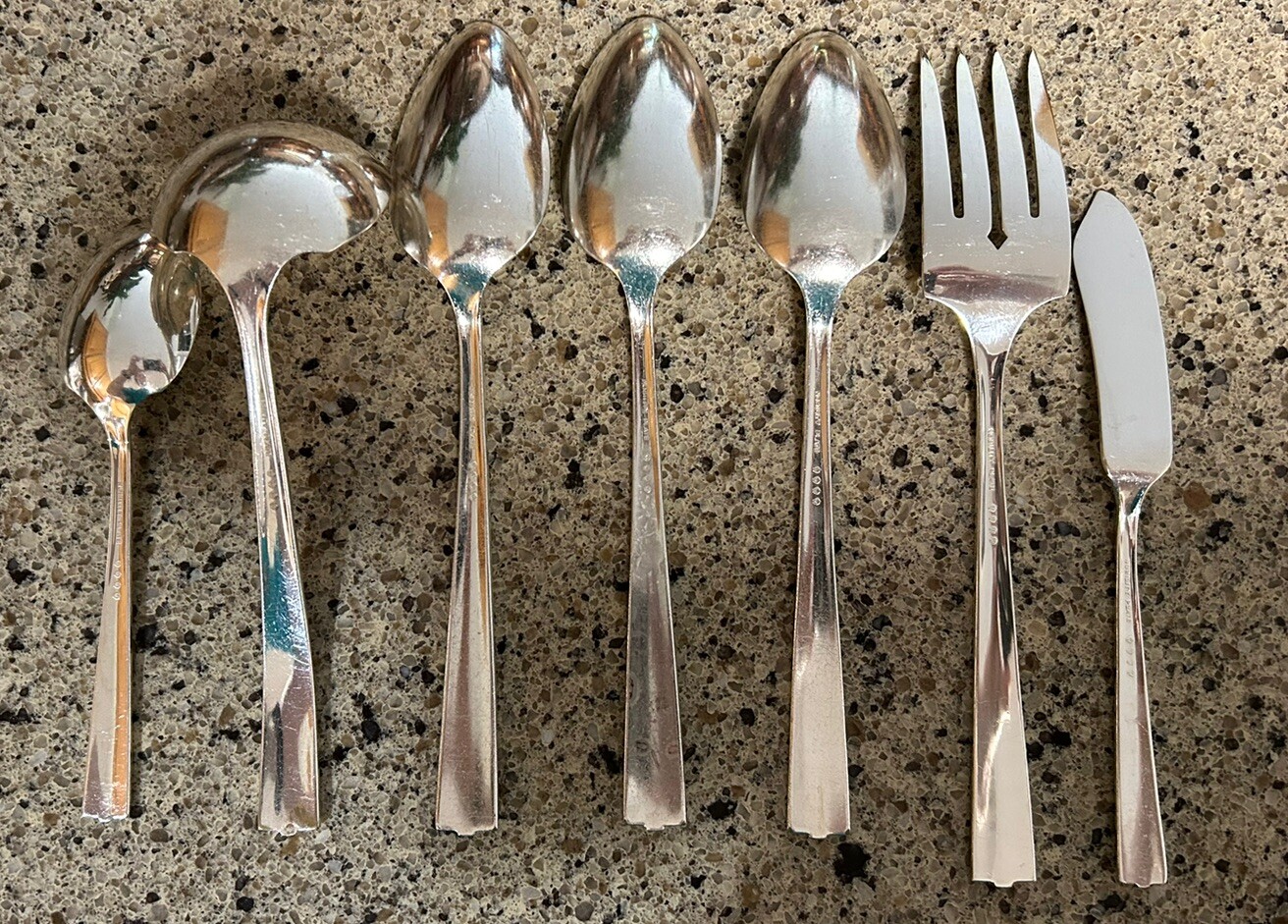 Oneida Nobility CAPRICE Silver Plate Flatware Lot of 53 Includes 6pc Serving Set