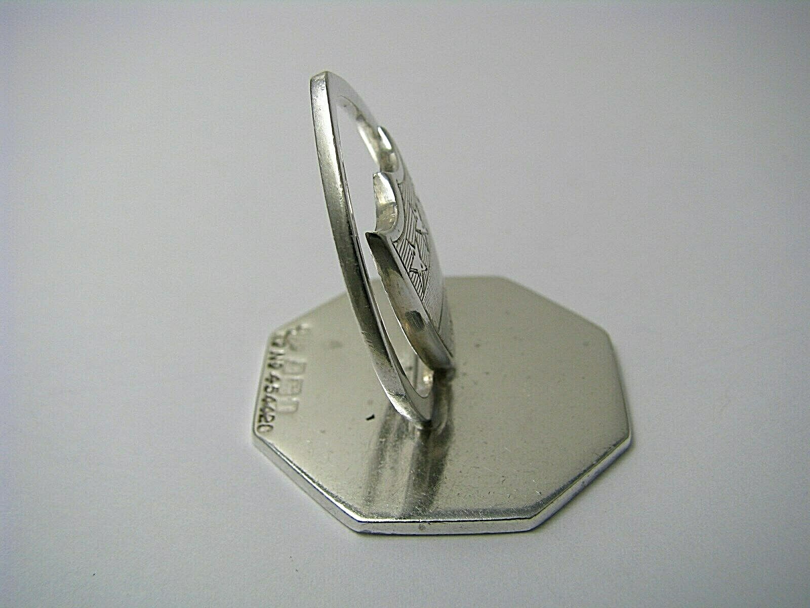 STERLING SILVER PLACE CARD HOLDER MENU Horace Woodward Birmingham England c1910