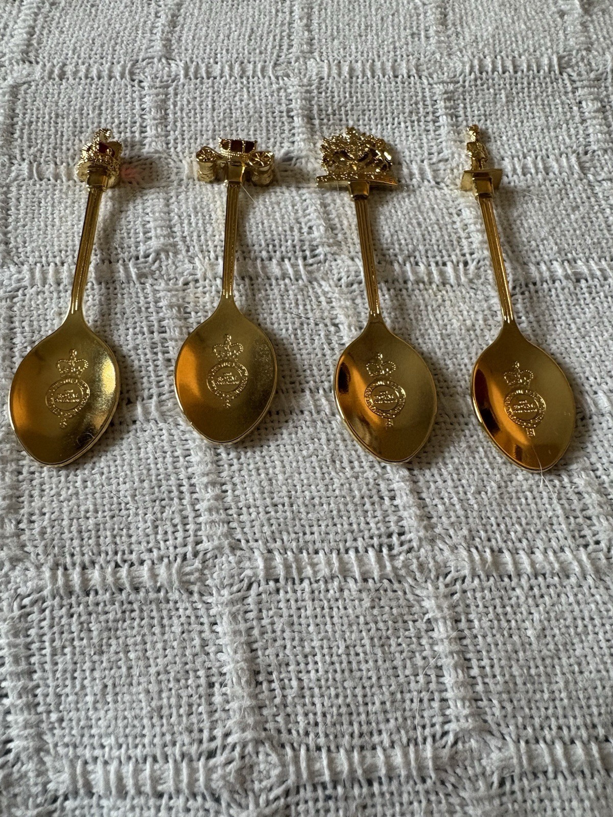 Windsor Castle Gold Plated Spoons-no Box