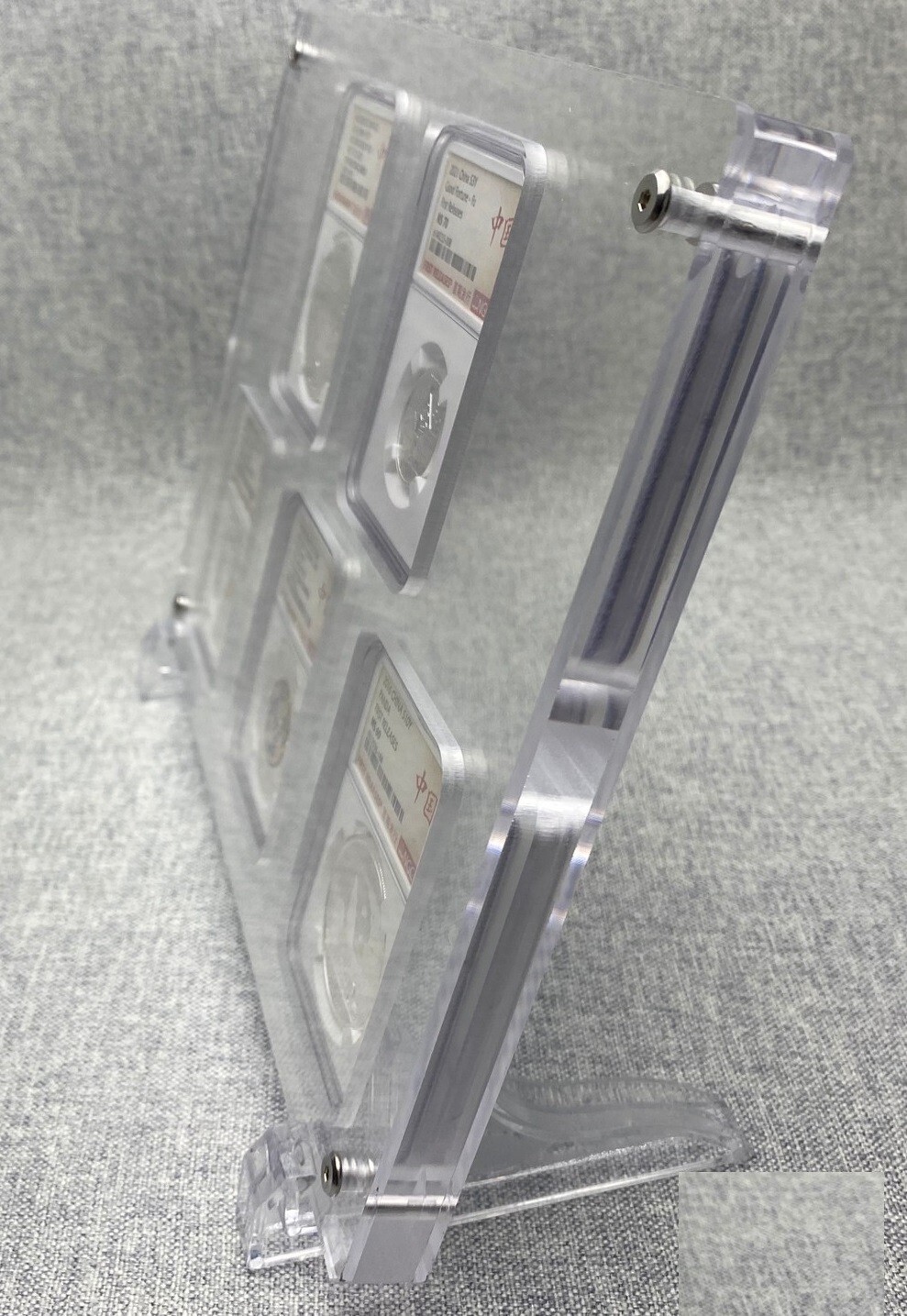 5 Grids Desktop Acrylic Display Case Protective Box for ANACS/NGC/PCGS Slab