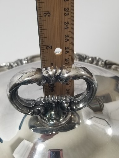 Casserole Dish Chafing Warming Silver Plated W Pyrex 1.5 Qt Glass Handled