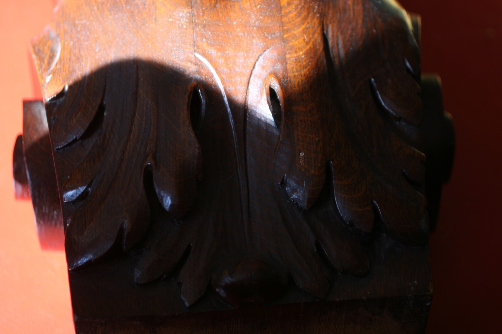 Antique Wood American Carved Oak Figural Parts