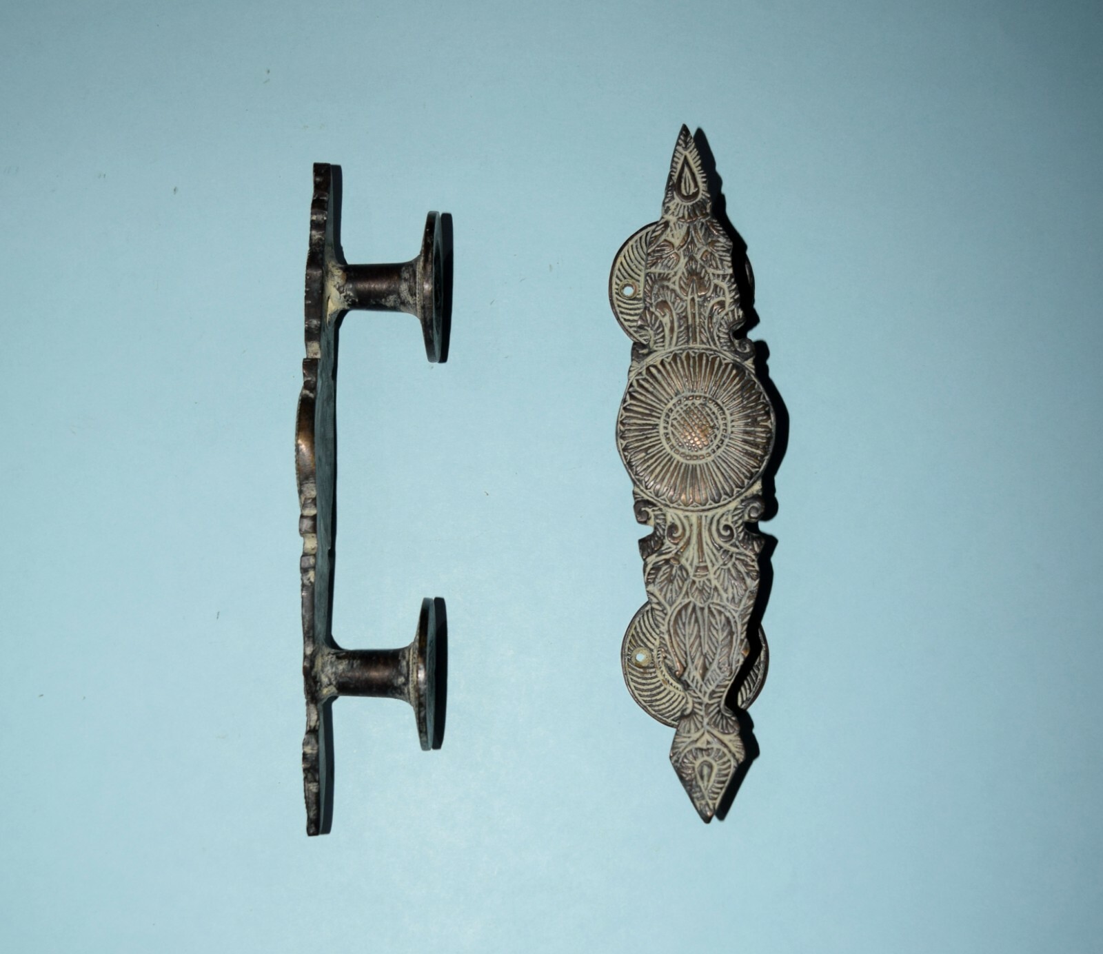 Sunflower Design Antique Door Puller Souvenir Brass Florets Cabinet Handle HK218