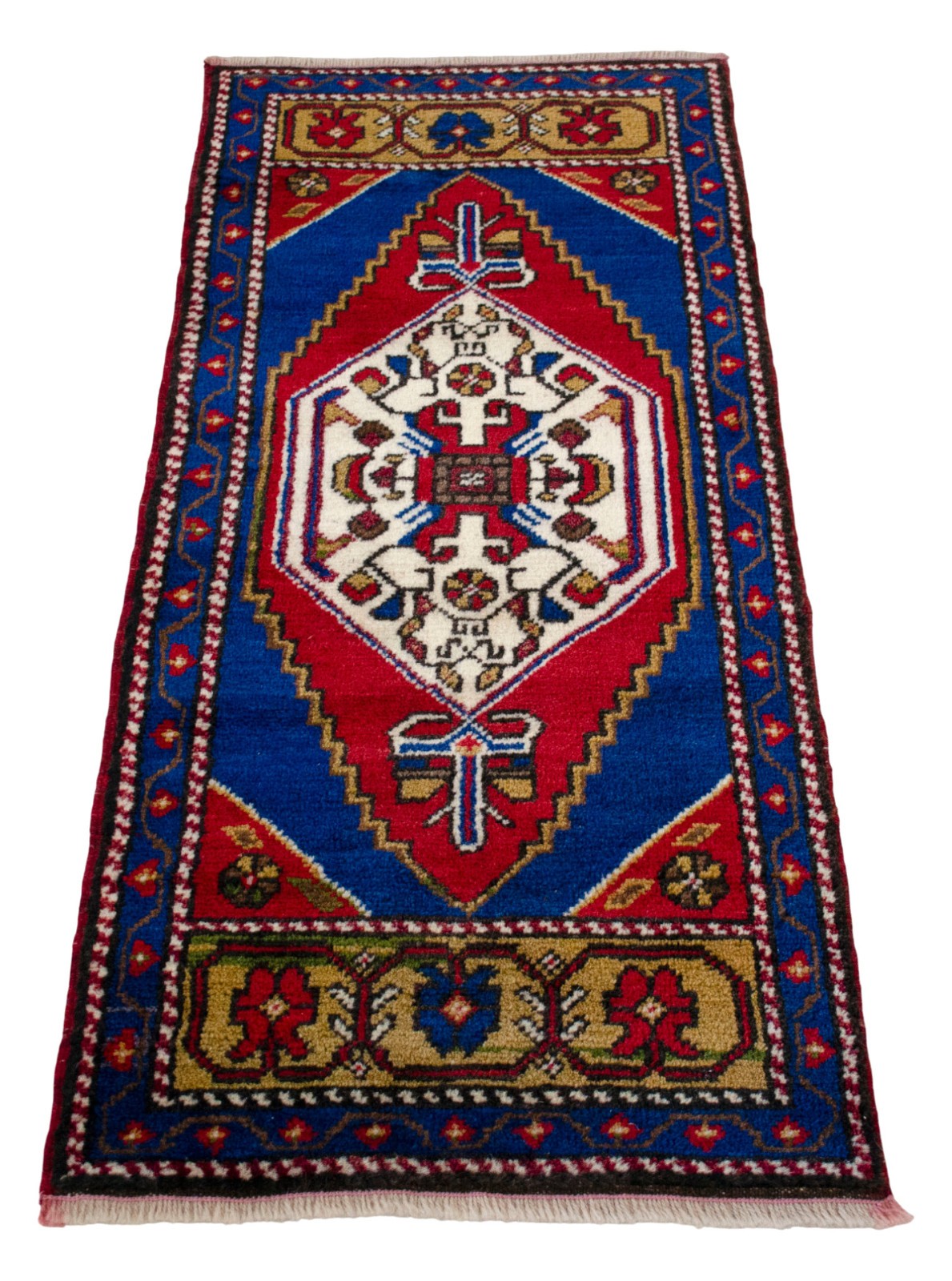 Vintage Turkish Rug Handmade Small Rug, Wool Door mat, Kitchen Rug, 2×4 ft apprx
