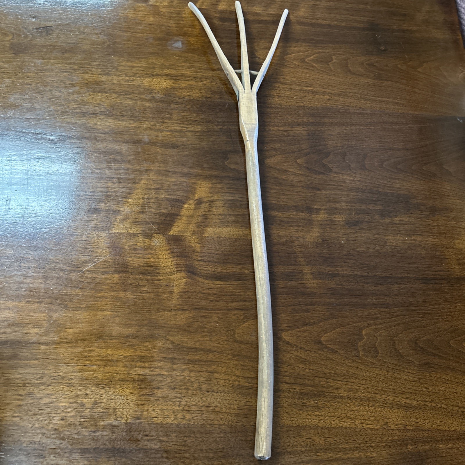 Country Handmade Primitive Wood 3-Tine Hay/Straw Pitch Fork AMISH 36” Vintage