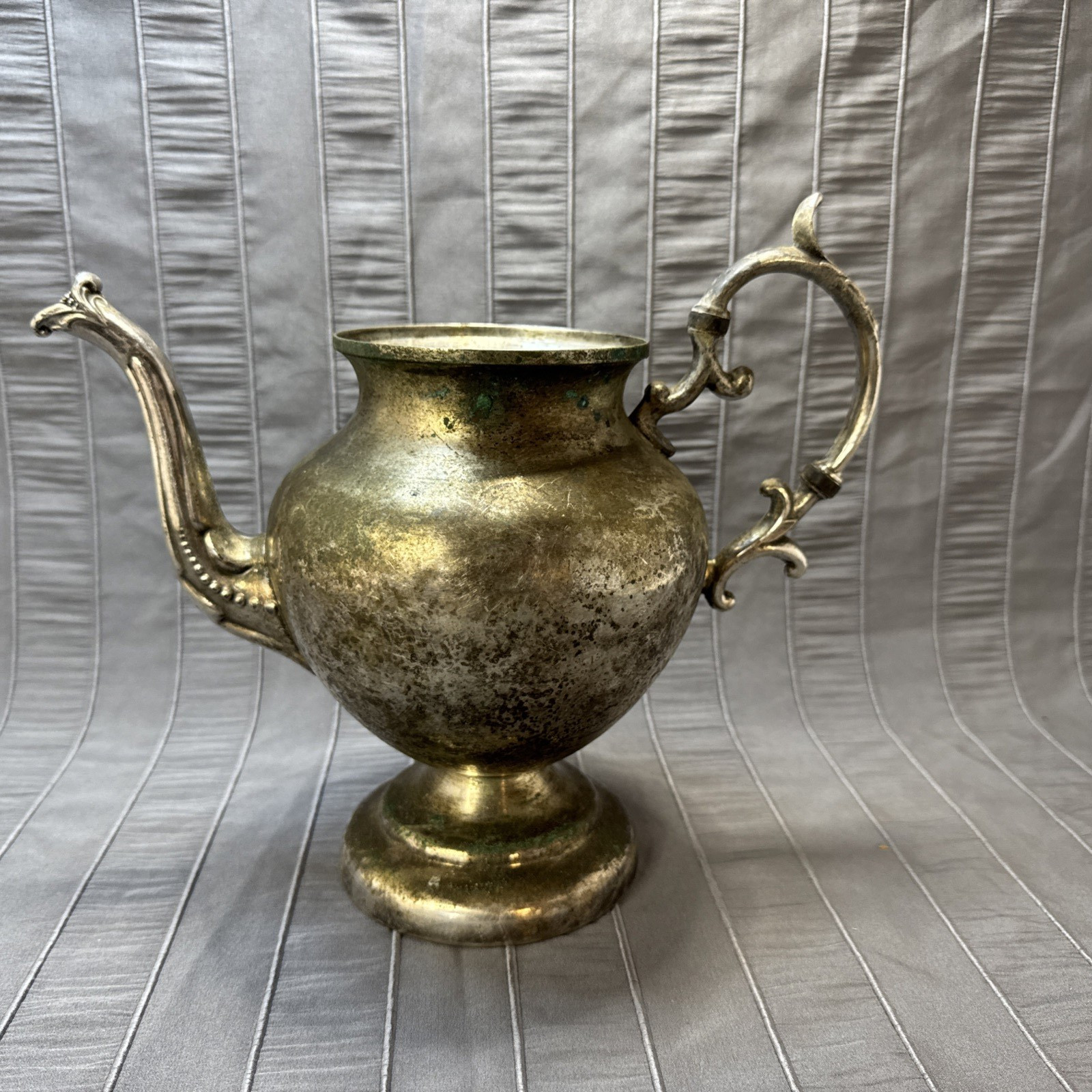 Birmingham Silver Company Tea/Coffee Pot Silver on Copper Vintage 7.5″