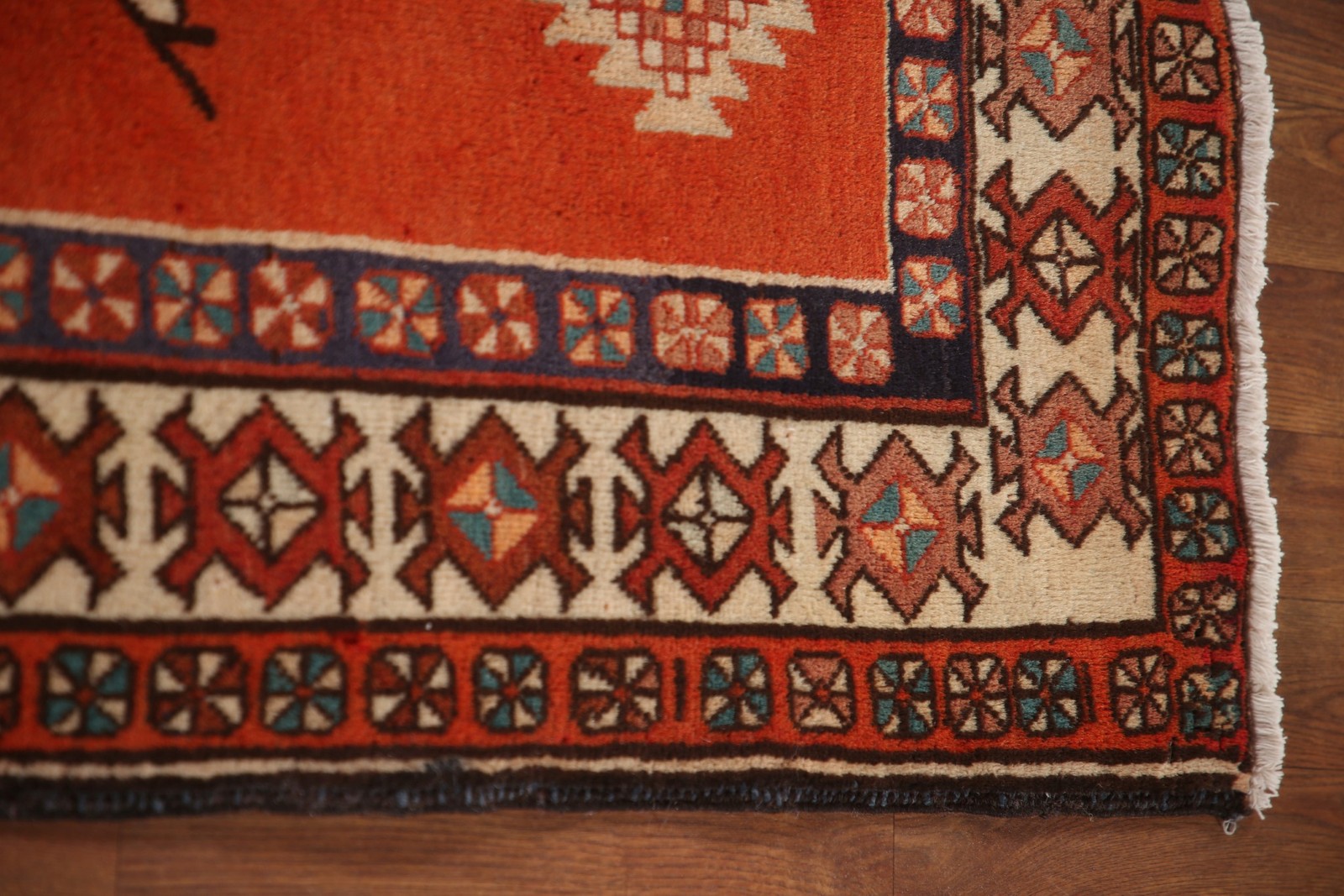 Hand-Knotted Oriental Wool Carpet Traditional Geometric Rug 5×12 Ft Tribal Rug