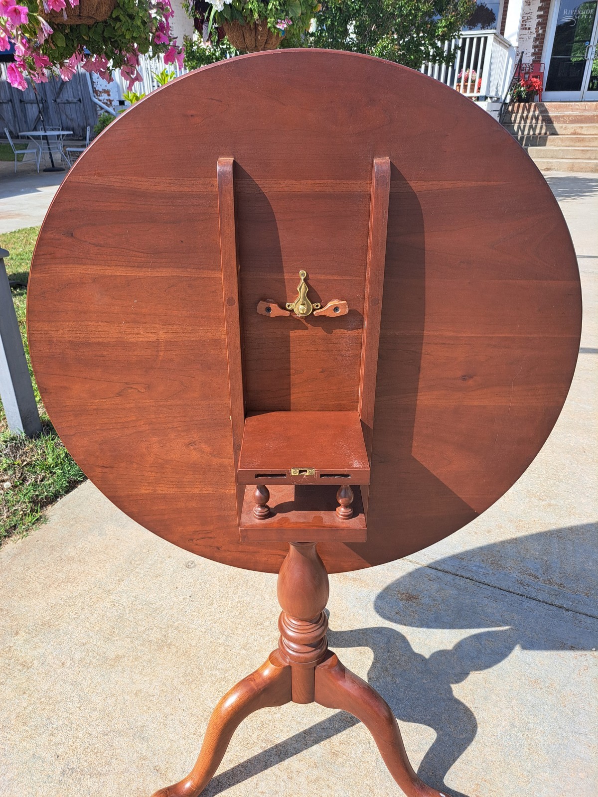 Cherry Birdcage Tilt Top Tea Table By Suters Of Virginia 20thc