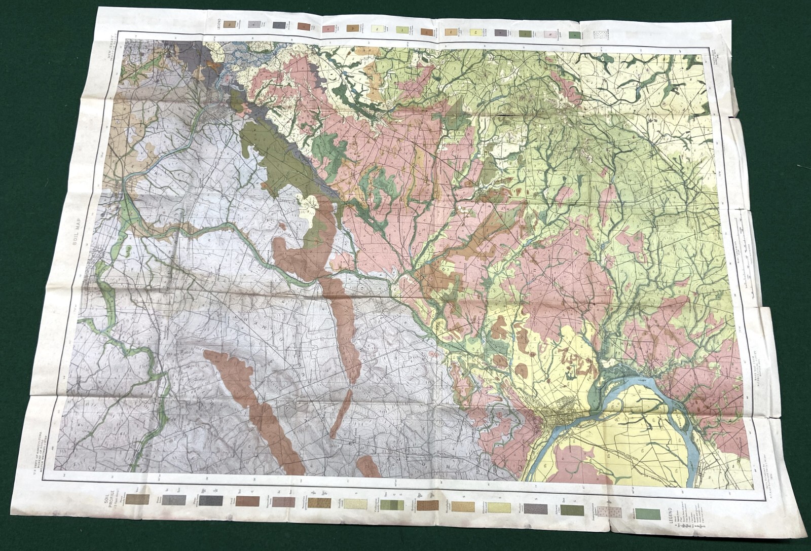 Vintage 1902 Soil Map Trenton Sheet [N.J.] U.S. Dept. Of Agriculture (Original)