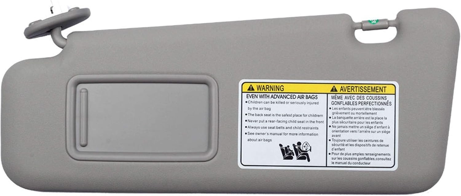 Dasbecan Front Left Driver Side Sun Visor with Light Compatible with Toyota High