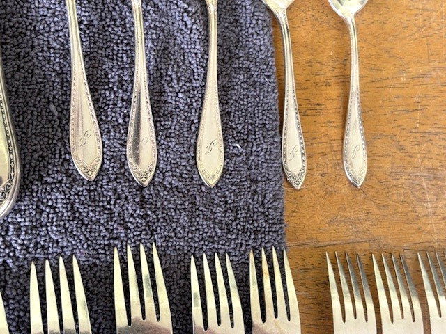 Oneida Community Plate Silverplate SHERATON 1910 Flatware Set of 29 Pieces VGUC