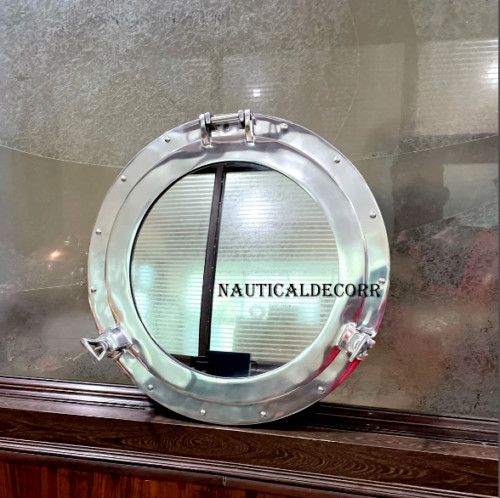 Solid Aluminum Handmade Designer Finish 17″ inch Mirror Porthole Wall Decorative