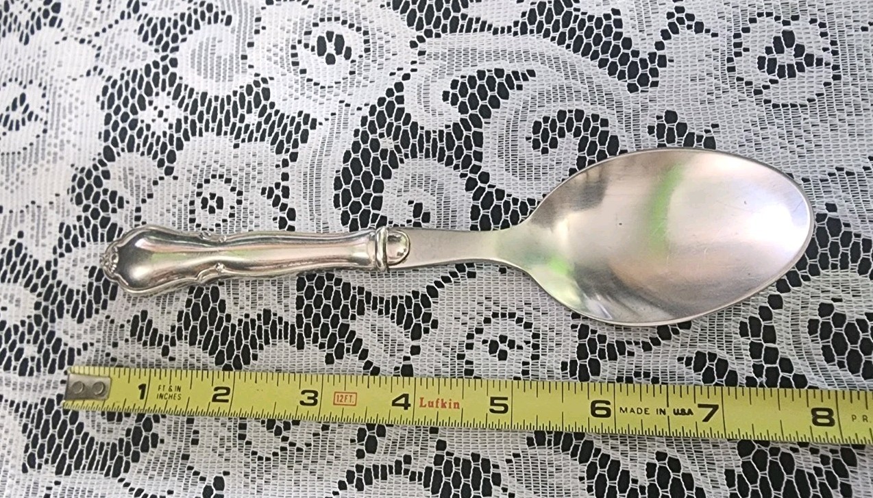 ATLA COHR DENMARK🇩🇰 MADE c1929 COH25 SILVERPLATED “8” TABLE SERVING SPOON