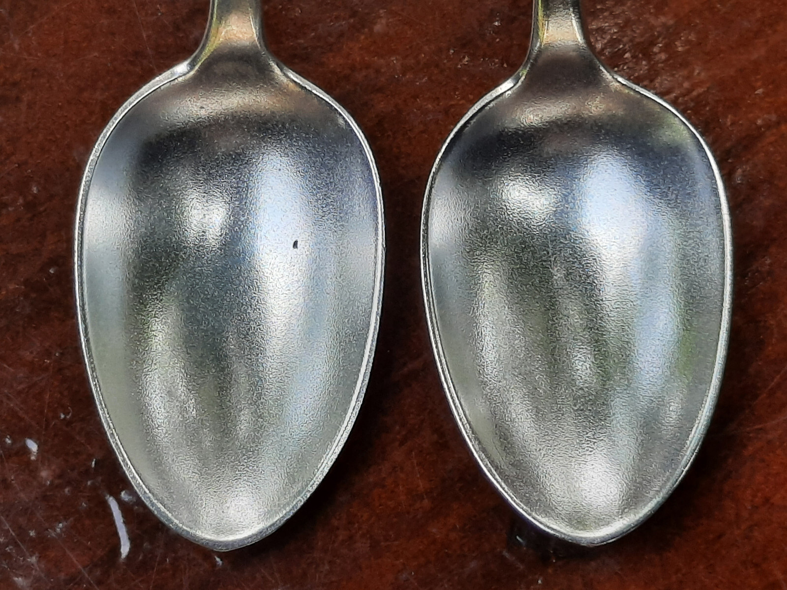 Sterling Silver Pair Durgin Basket of Flowers Demitasse Spoons, No Mono