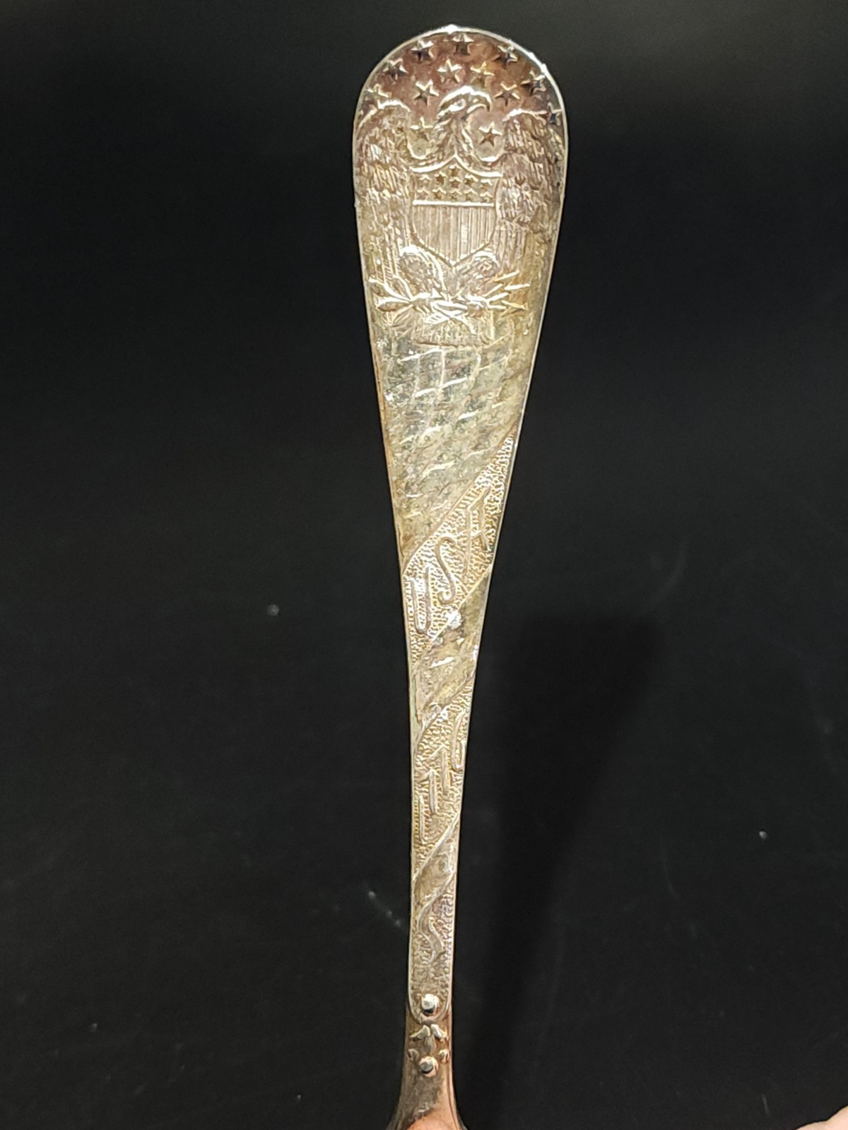 Vintage Rogers USA EAGLE 1776 Silver Plate Medicine Spoon