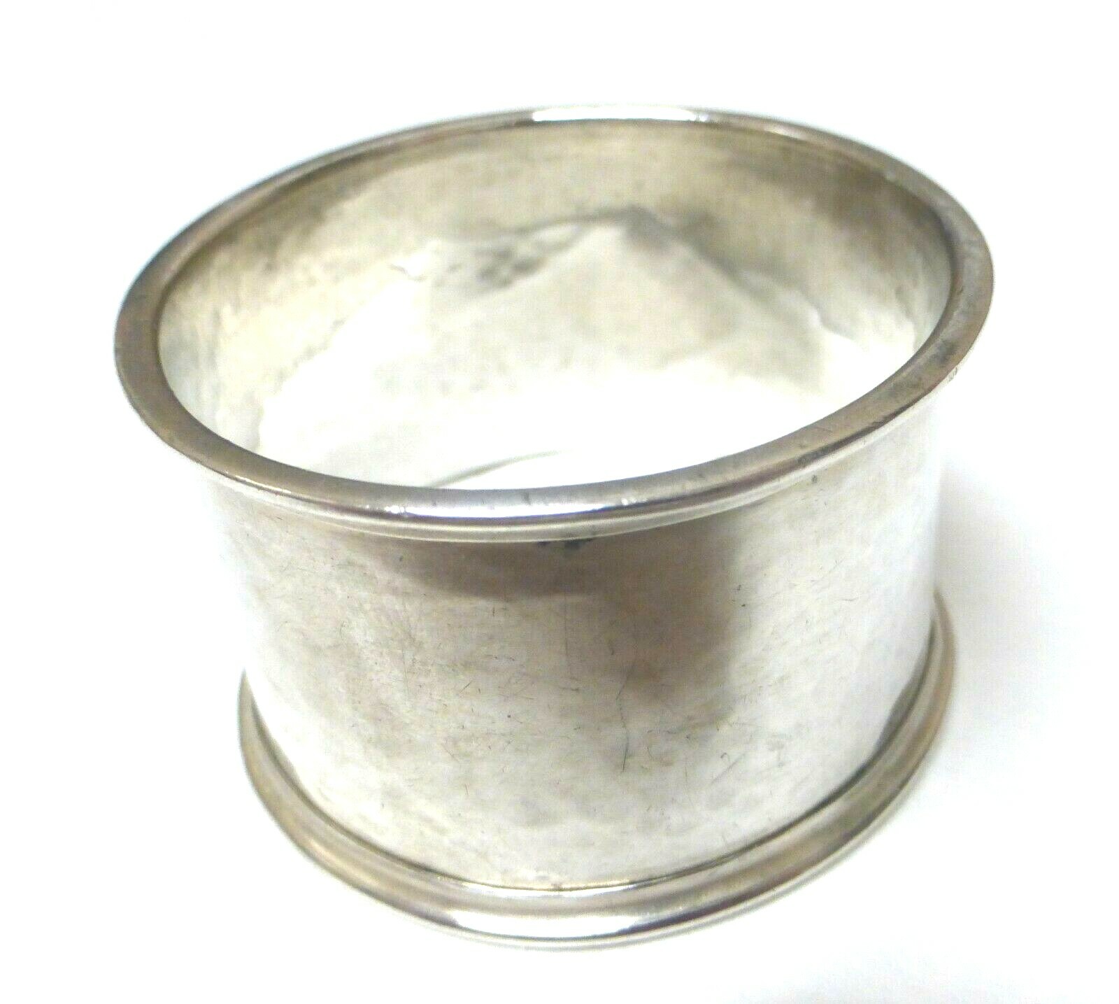 Antique 1919 Sterling Silver Hammered Napkin Ring by James E. Blake Co.